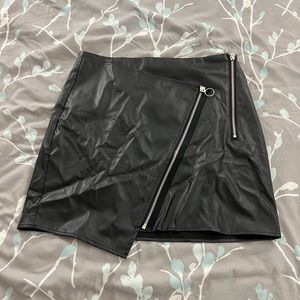 Pleather asymmetrical skirt size 8/10